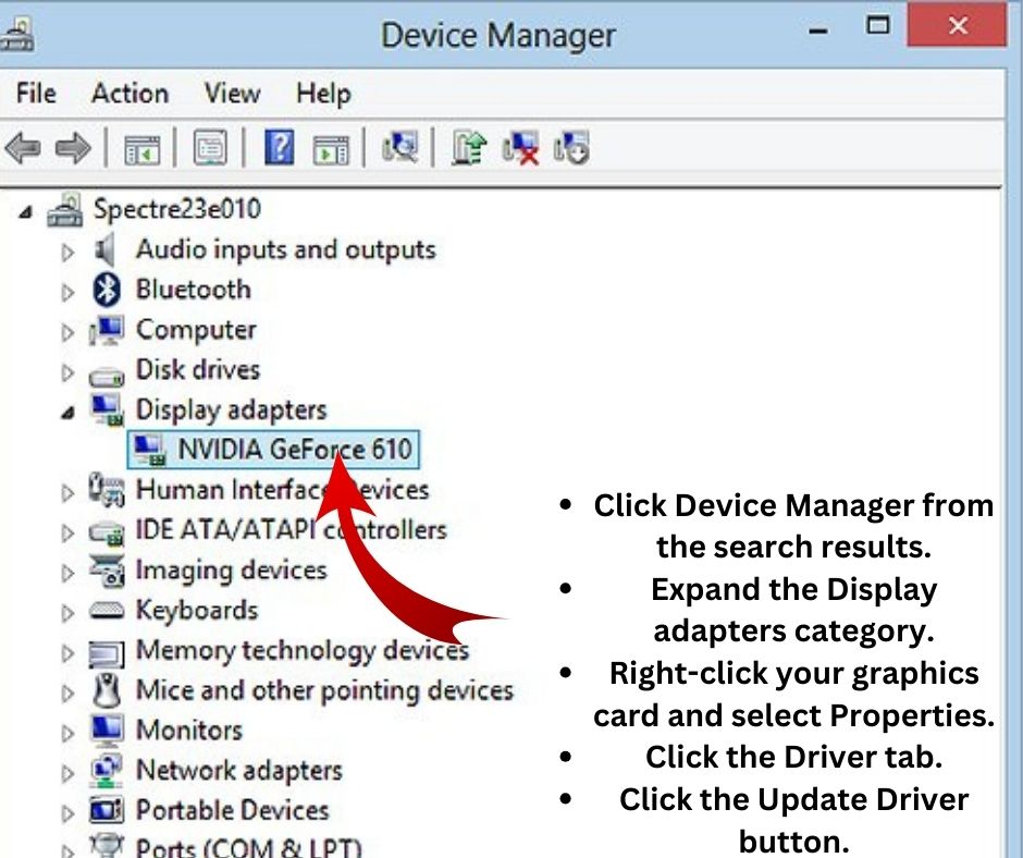 Update GPU Driver Using Windows Device Manager